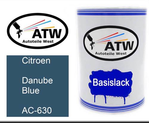 Citroen, Danube Blue, AC-630: 500ml Lackdose, von ATW Autoteile West.